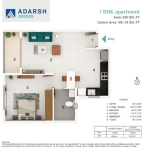 adarsh-greens-1bhk-plan